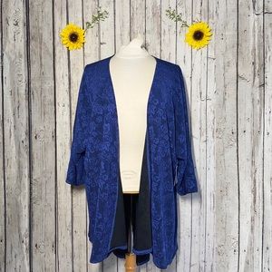 🆕 NWR LULAROE Blue floral stitched cardigan